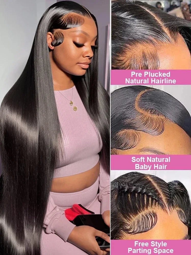 Bone Straight Human Hair Frontal Wig