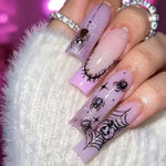 Skull Print Press On Nails