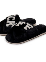 Plush Cross Strap Memory Foam Slippers