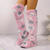 Fleece-Lined Over-The-Knee Slipper Socks
