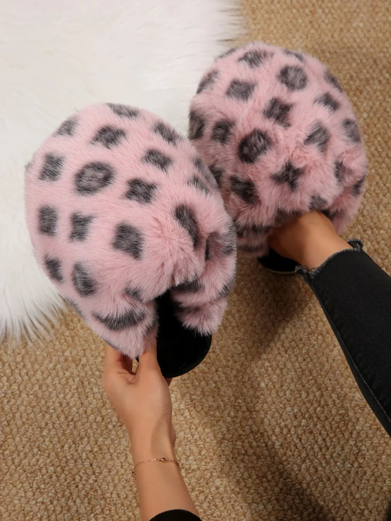 Vintage Plaid Fuzzy Slippers