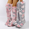 Fleece-Lined Over-The-Knee Slipper Socks