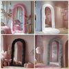 LunaMirror Arched Faux Fur Full Length Mirror – Aesthetic Glam Room Décor