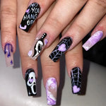 Skull Print Press On Nails