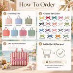 Personalized Expandable Striped Toiletry Bag