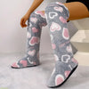 Fleece-Lined Over-The-Knee Slipper Socks