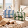 Personalized Expandable Striped Toiletry Bag