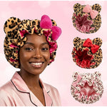 Leopard Print Microfiber Sleep Cap