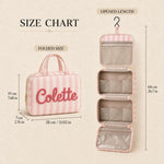 Personalized Expandable Striped Toiletry Bag