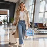Personalized Expandable Striped Toiletry Bag