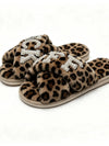 Plush Cross Strap Memory Foam Slippers