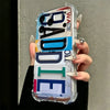 Distressed Color Block Clear Phone Case