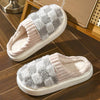 Faux Fur Lined Cotton Slippers