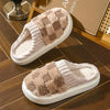 Faux Fur Lined Cotton Slippers