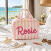 Personalized Expandable Striped Toiletry Bag