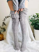 Knitted Thigh High Socks