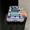 Distressed Color Block Clear Phone Case