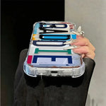 Distressed Color Block Clear Phone Case