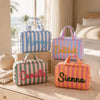 Personalized Expandable Striped Toiletry Bag