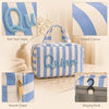 Personalized Expandable Striped Toiletry Bag