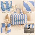 Personalized Expandable Striped Toiletry Bag
