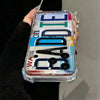 Distressed Color Block Clear Phone Case
