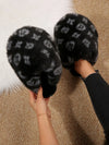 Vintage Plaid Fuzzy Slippers